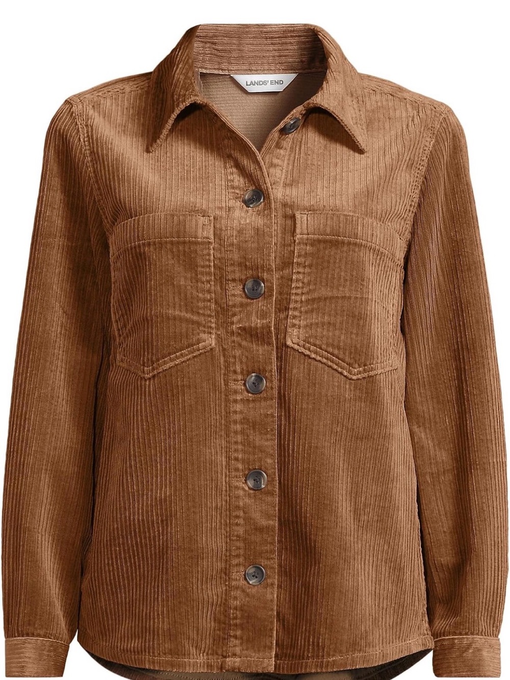Chelsea & Violet Tan Corduroy Button-Front Shirt Jacket